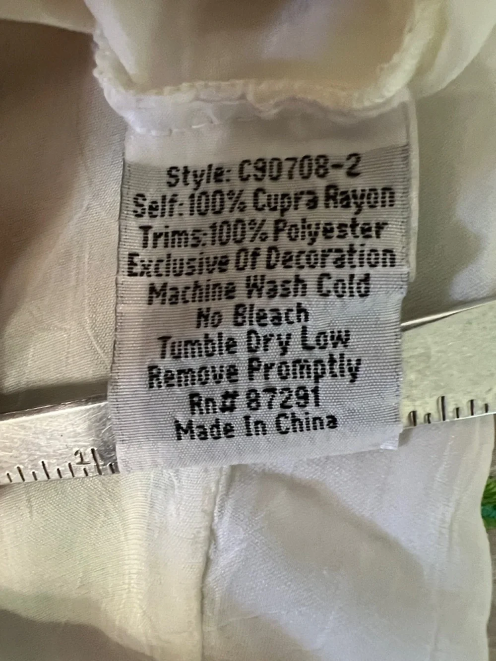 Johnny Was White Embroidered Peasant Blouse Peacock Floral XXL - Picture 7 of 9